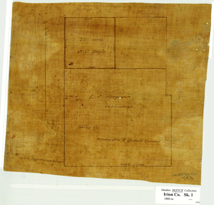 537, [L.C. Ferguson Survey, Irion County], Maddox Collection