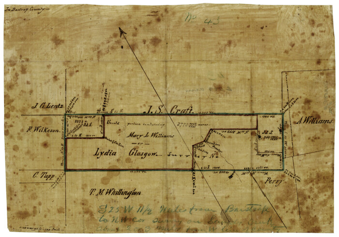 572, [Mary L. Williams or Lydia Glasgow Survey, Bastrop County, Texas], Maddox Collection