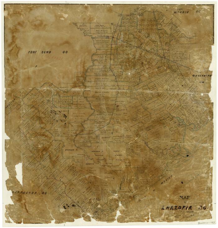 861, Map of Brazoria County, General Map Collection
