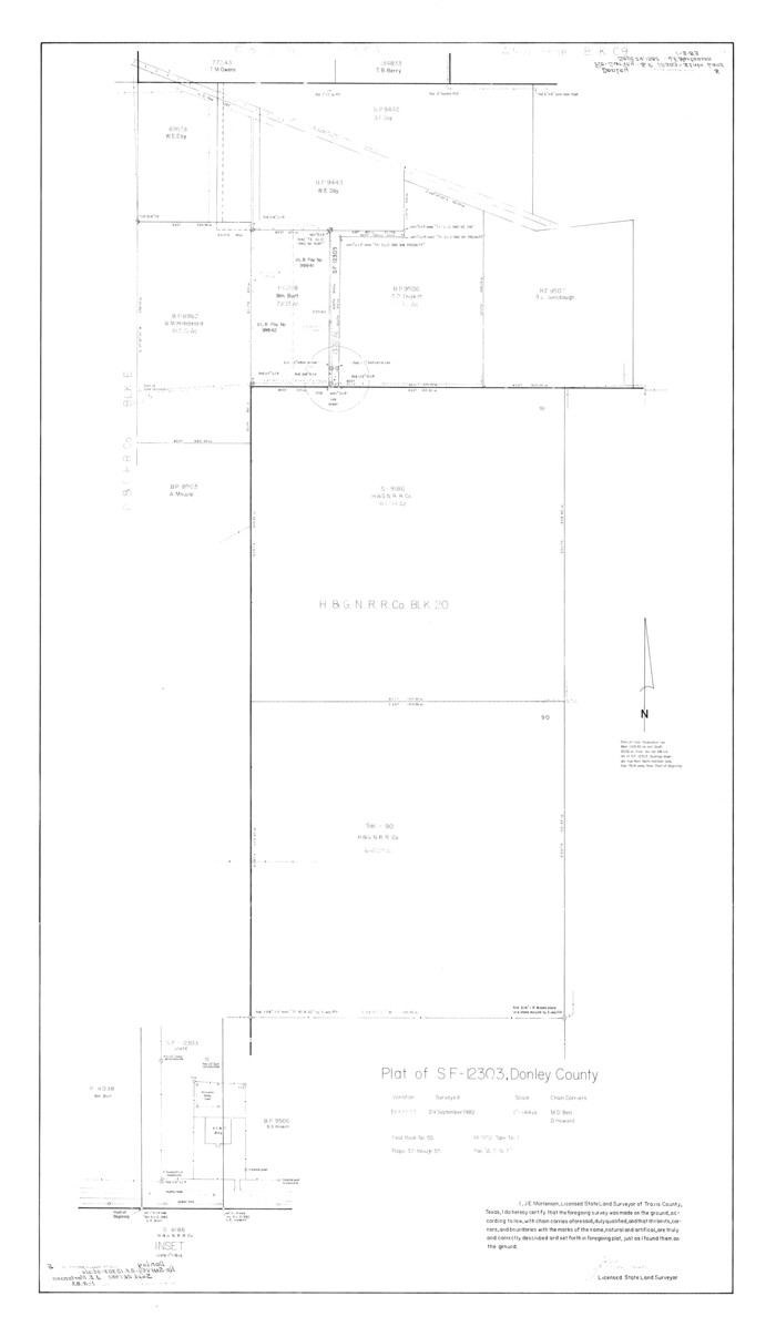 8801, Donley County Rolled Sketch 5, General Map Collection