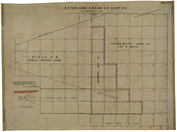 8832, Ector County Rolled Sketch CE, General Map Collection
