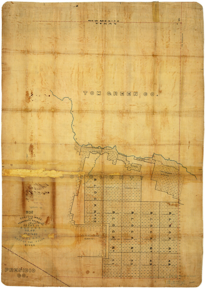 9680, Pecos County Rolled Sketch 6, General Map Collection
