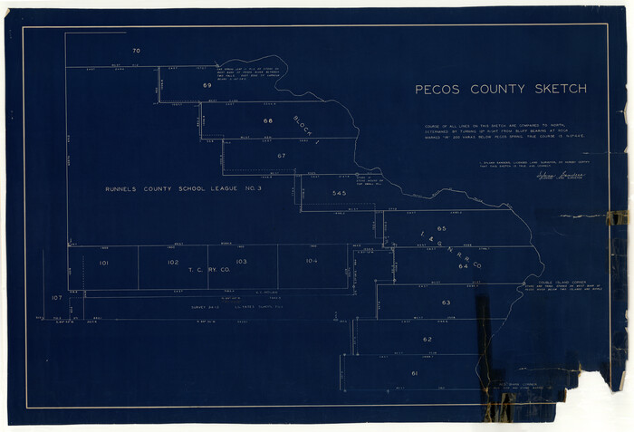 9710, Pecos County Rolled Sketch 91, General Map Collection