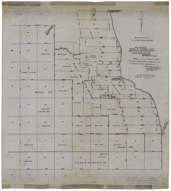 9744, Pecos County Rolled Sketch JAS, General Map Collection