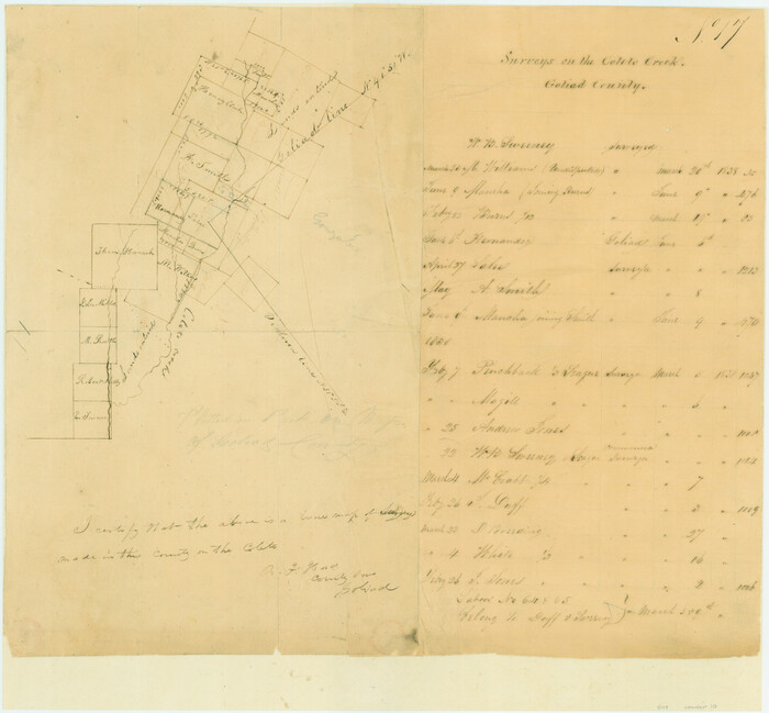 10, Surveys on the Coleto Creek, Goliad County, General Map Collection