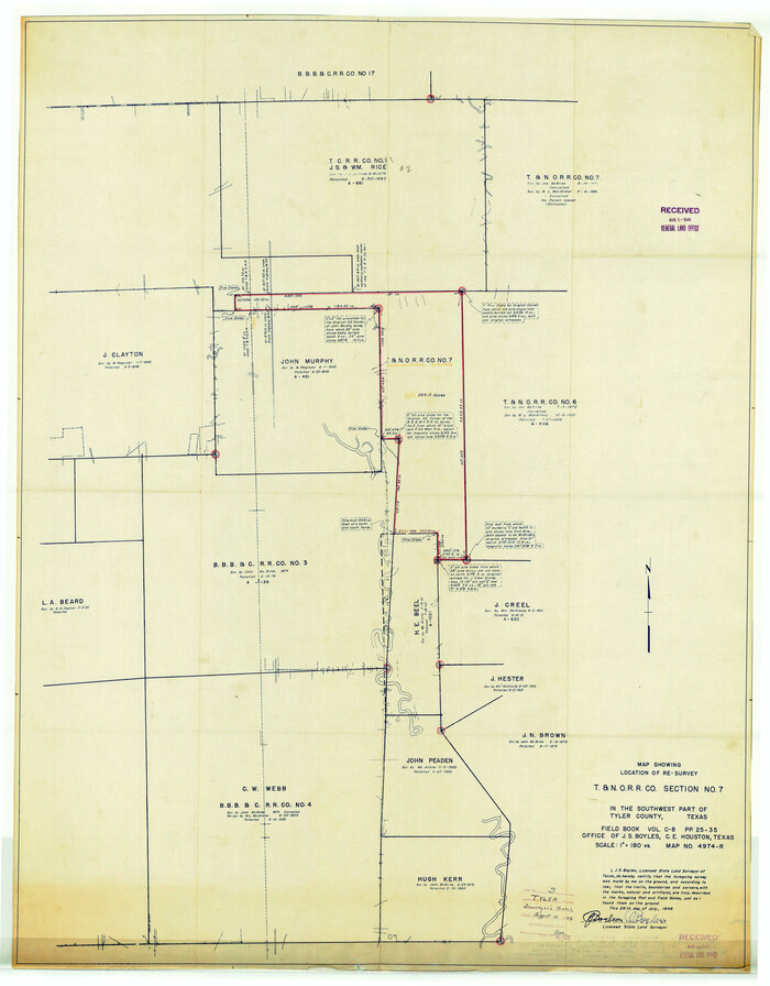 10027, Tyler County Rolled Sketch 3, General Map Collection
