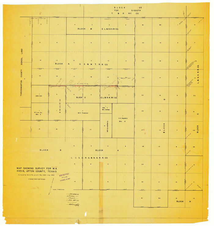 10053, Upton County Rolled Sketch 37, General Map Collection