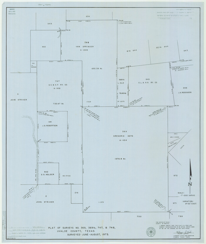 10065, Uvalde County Rolled Sketch 13, General Map Collection