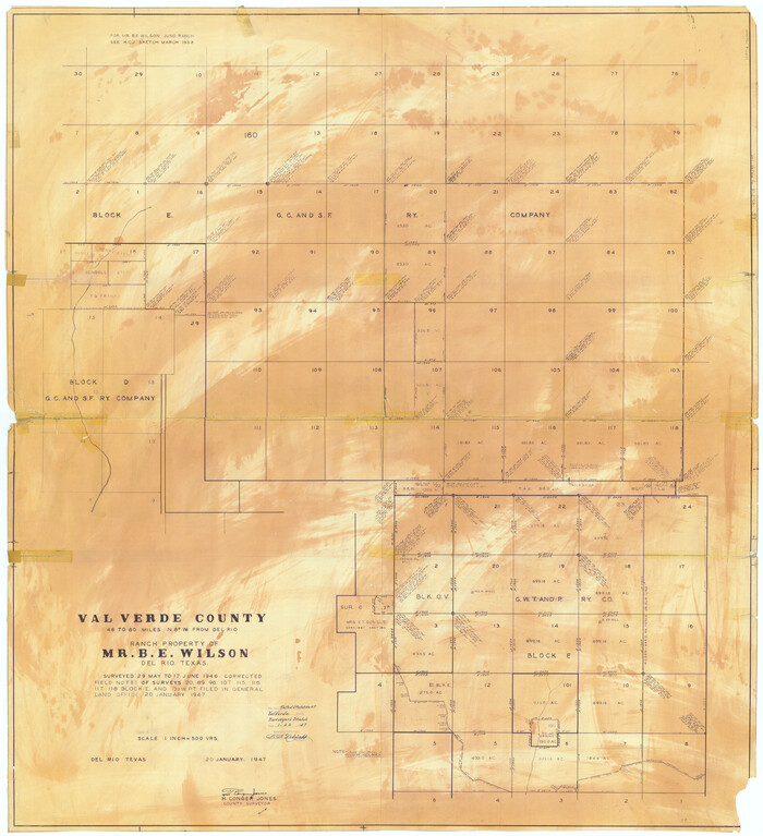 10077, Val Verde County Rolled Sketch 57, General Map Collection