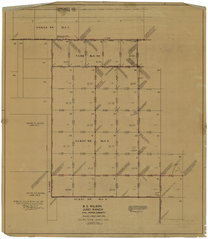 10080, Val Verde County Rolled Sketch JR, General Map Collection