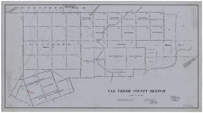 10084, Val Verde County Rolled Sketch 66, General Map Collection