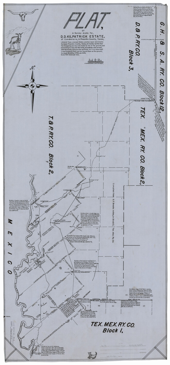 10085, Presidio County Rolled Sketch T-4, General Map Collection