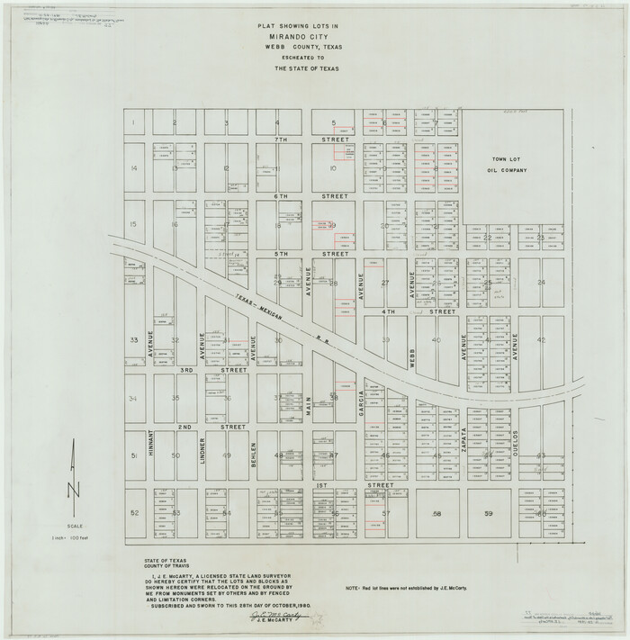 10134, Webb County Rolled Sketch 77, General Map Collection