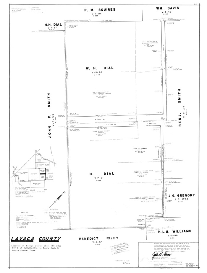 10290, Lavaca County Rolled Sketch 6, General Map Collection