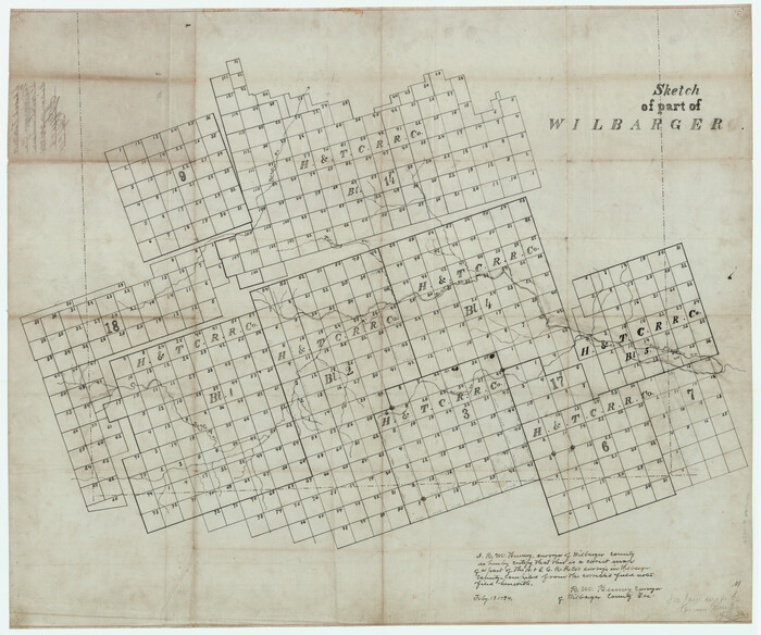 10434, Wilbarger County Sketch File 10, General Map Collection
