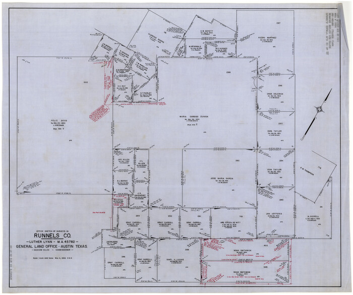 10622, Runnels County Rolled Sketch 46, General Map Collection