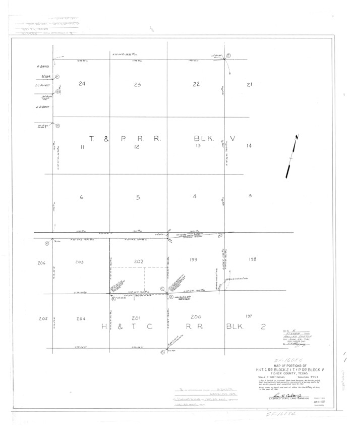 10659, Fisher County Rolled Sketch 5, General Map Collection