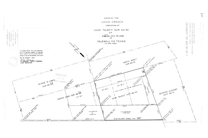10673, Caldwell County Rolled Sketch 1, General Map Collection