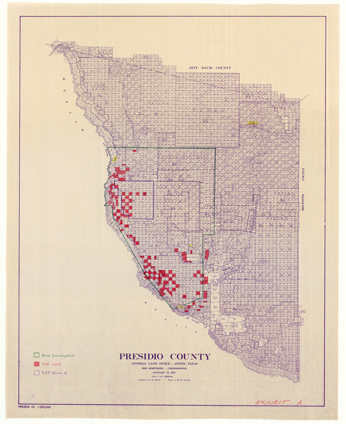 10706, Presidio County Rolled Sketch 131A, General Map Collection