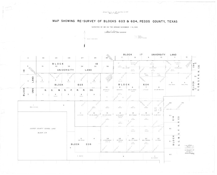 10730, Pecos County Rolled Sketch 128A, General Map Collection
