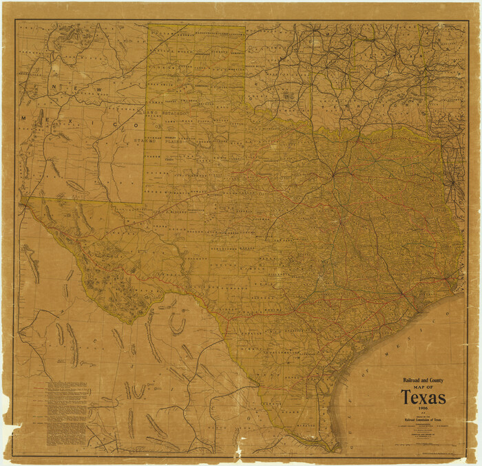 10748, Railroad and County Map of Texas, General Map Collection