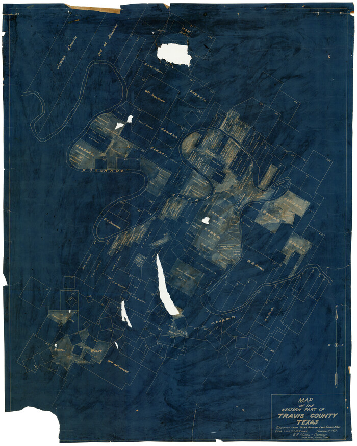 10754, Map of the Western Part of Travis County, Texas, Maddox Collection
