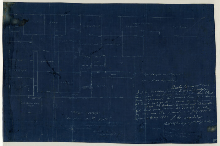 10755, [Map Showing Estivan Martinez "Los Nerios de Tio Ayola" Survey and Surveys North Thereof, Brooks County, Texas], Maddox Collection