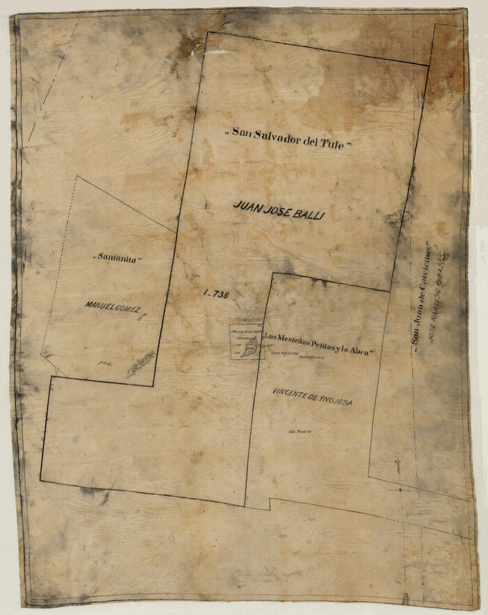 10756, [Sketch of 'San Salvador del Tule', Juan Jose Balli Grant, Hidalgo County, Texas], Maddox Collection