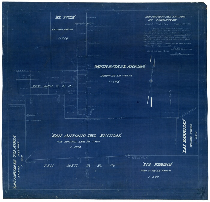 10757, San Antonio del Encinal as Corrected, Maddox Collection
