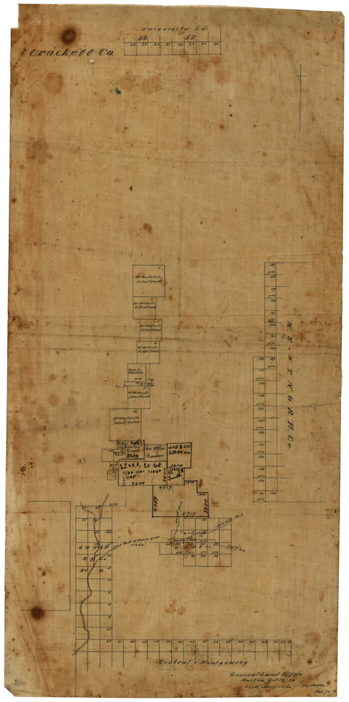 10779, [Sketch showing surveys in Sutton and Val Verde Counties, Texas], Maddox Collection
