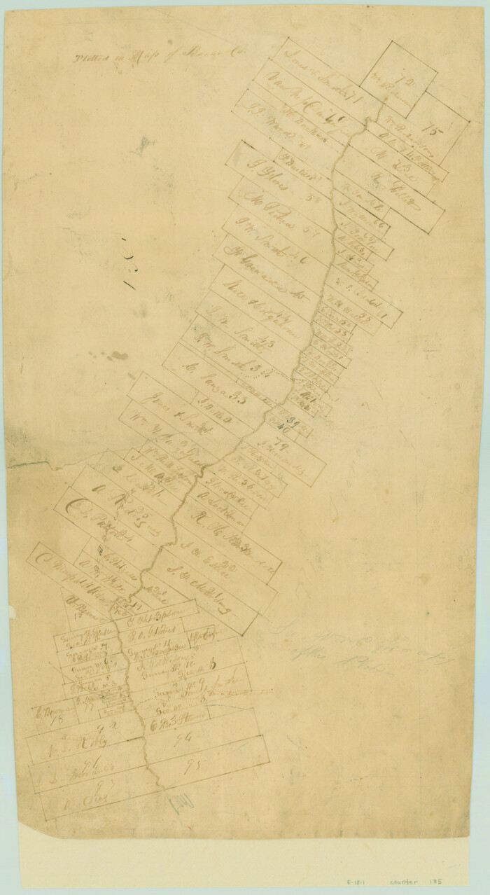 135, [Surveys in the Bexar District along the Leona River], General Map Collection