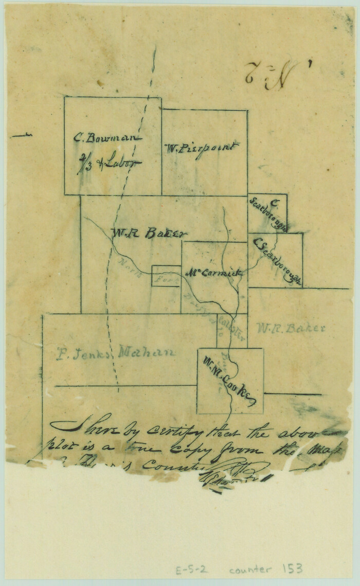 153, [Surveys along Buffalo Bayou], General Map Collection