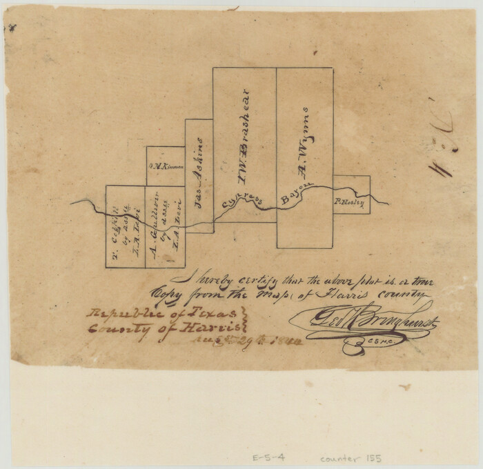 155, [Surveys along Cypress Creek], General Map Collection