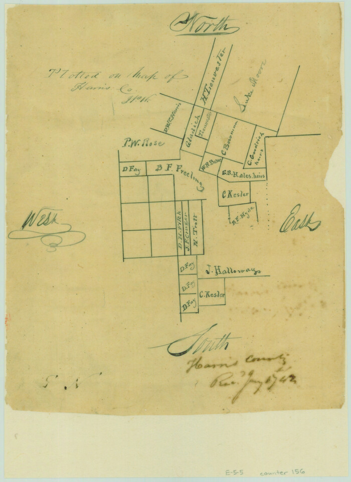 156, [Surveys along Sims Bayou], General Map Collection