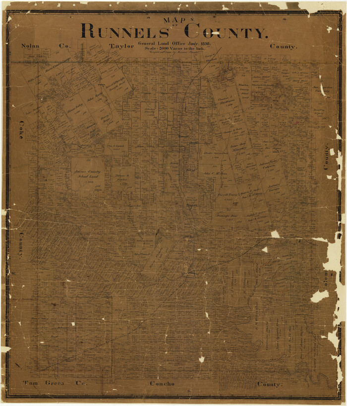 16803, Map of Runnels County, General Map Collection