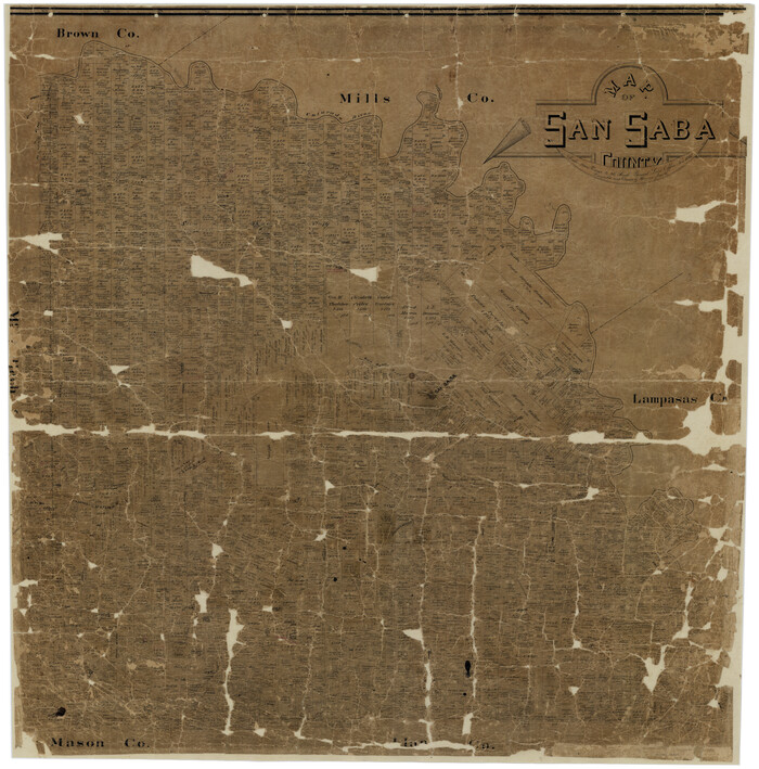 16809, Map of San Saba County, General Map Collection