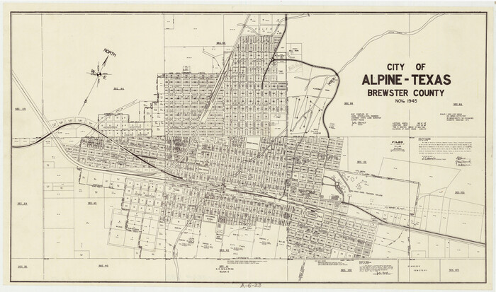 1683, City of Alpine - Texas, Brewster County, General Map Collection