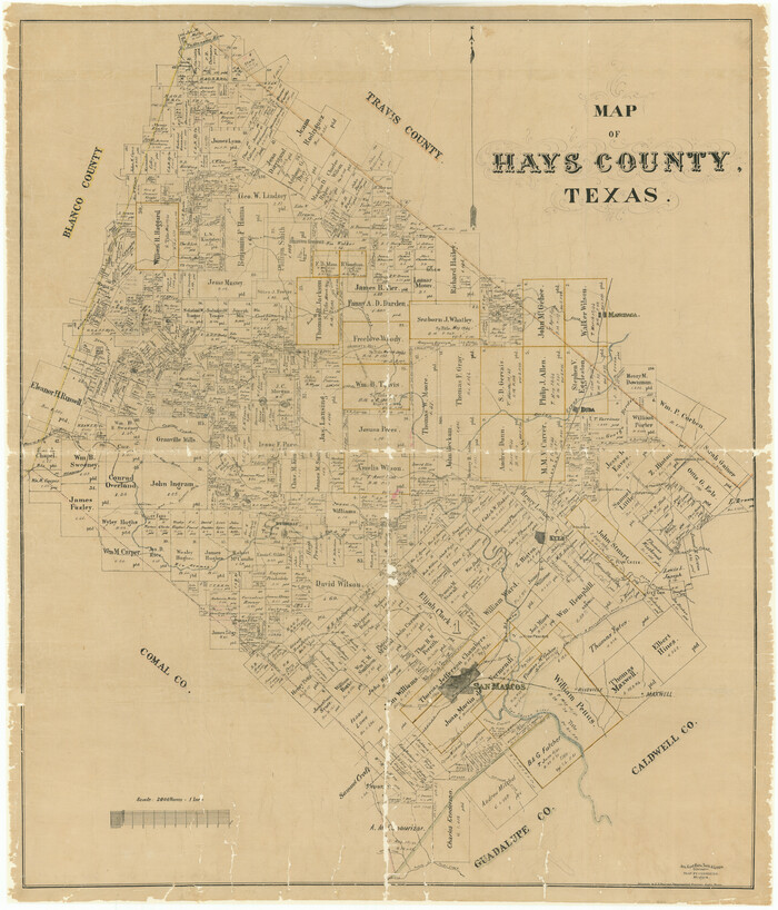 16848, Map of Hays County, Texas, General Map Collection