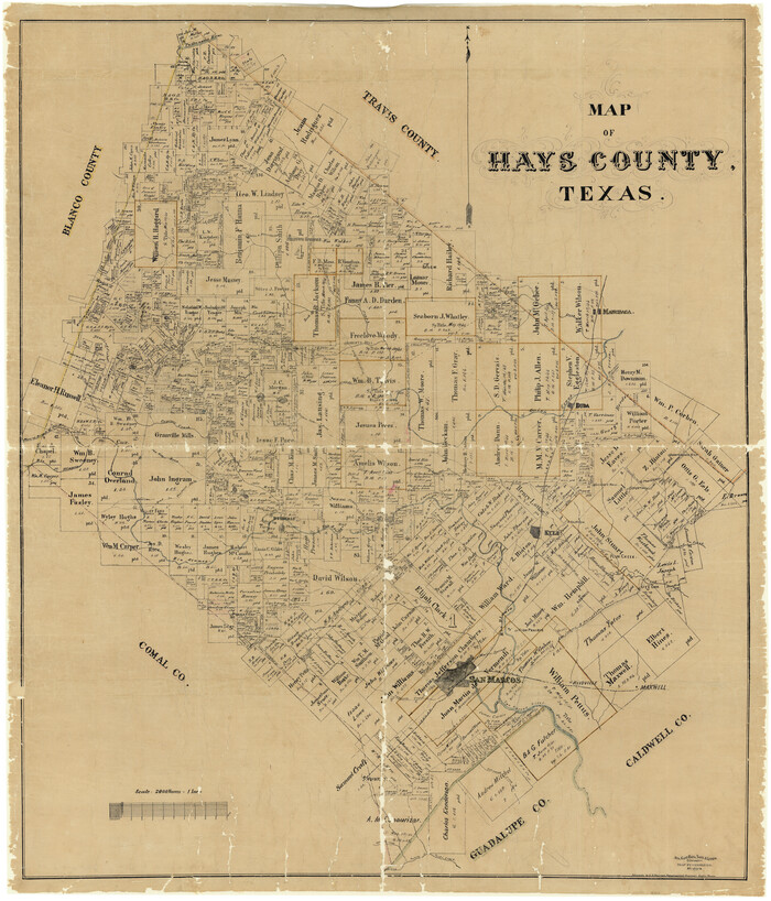 16848, Map of Hays County, Texas, General Map Collection
