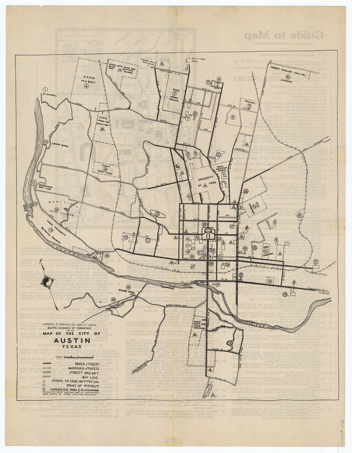 1685, Map of the City of Austin Texas, General Map Collection