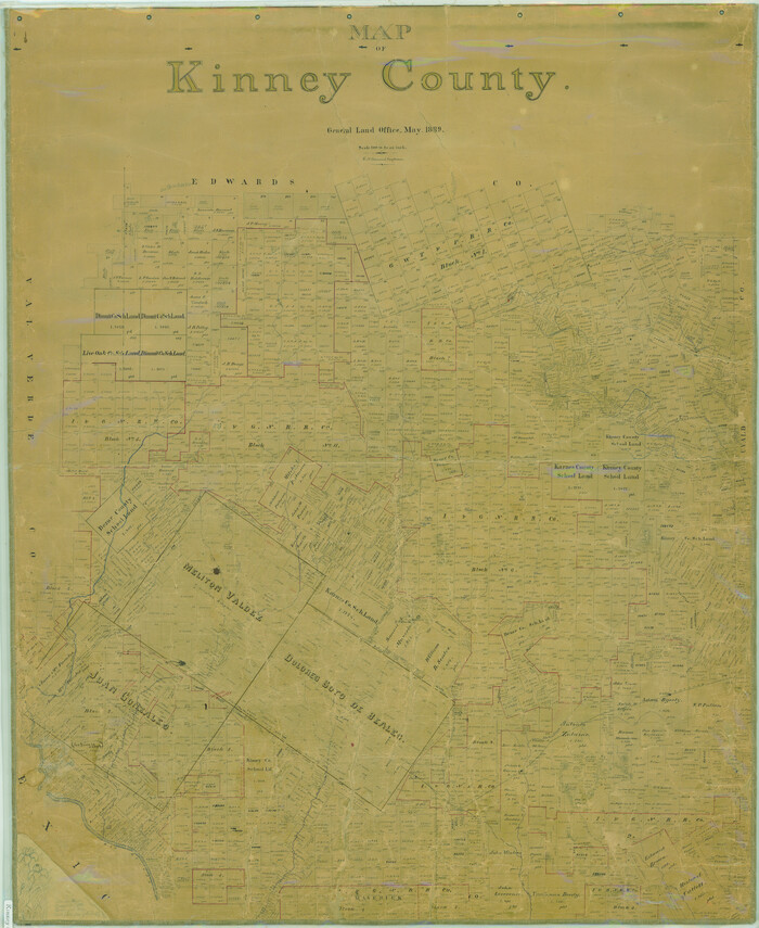 16869, Map of Kinney County, General Map Collection