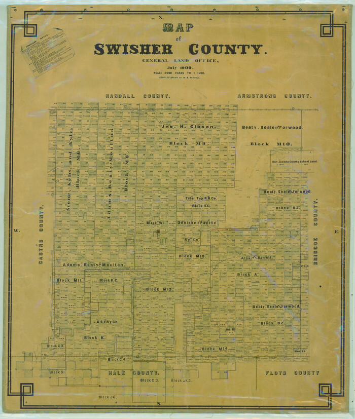 16890, Map of Swisher County, General Map Collection