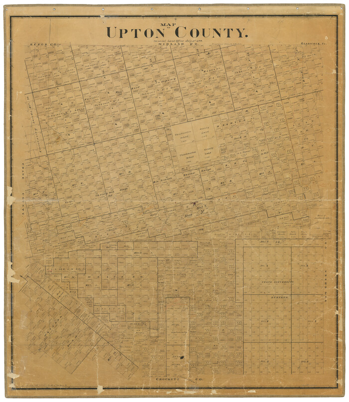 16909, Map of Upton County, General Map Collection
