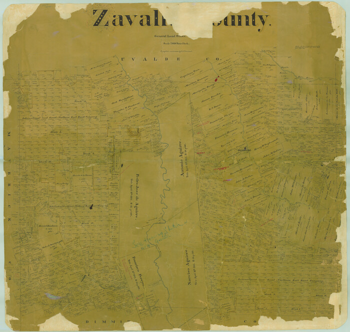 16938, Zavalla [sic] County, General Map Collection