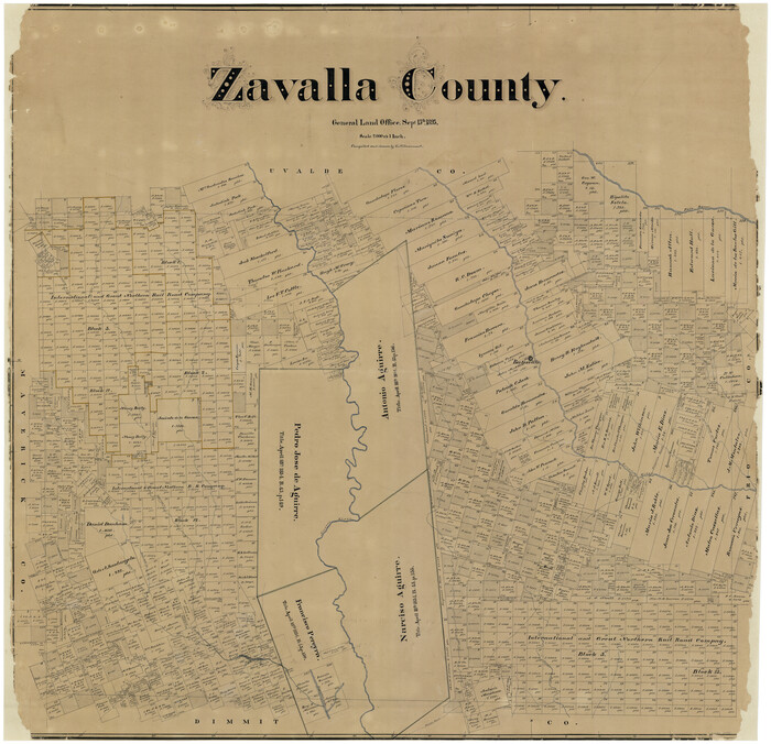 16939, Zavalla [sic] County, General Map Collection
