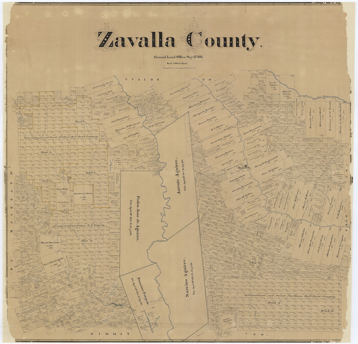 16939, Zavalla [sic] County, General Map Collection