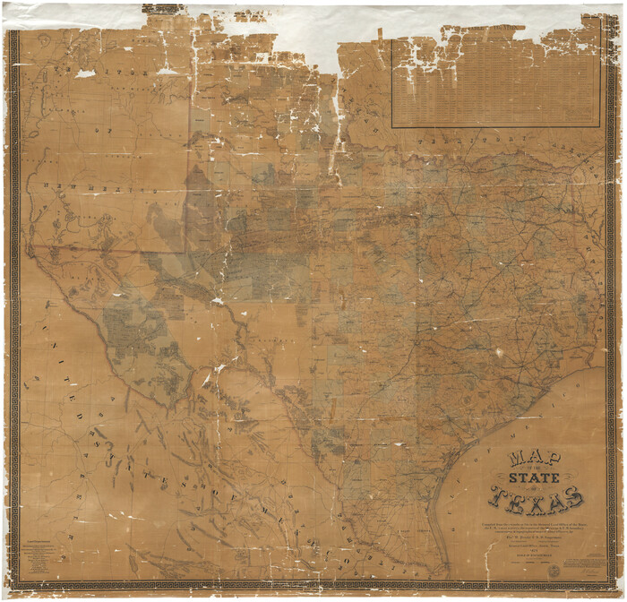 16973, Map of the State of Texas, General Map Collection