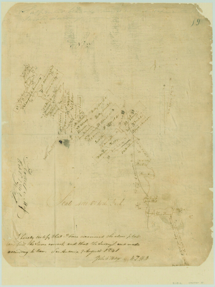 17, [Surveys in the Bexar District along the Medina River], General Map Collection