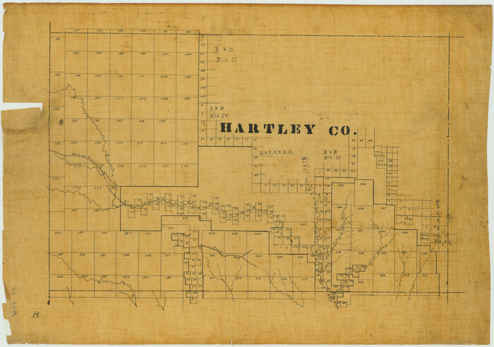 1766, [Capitol League Surveys in Hartley County, Texas], General Map Collection