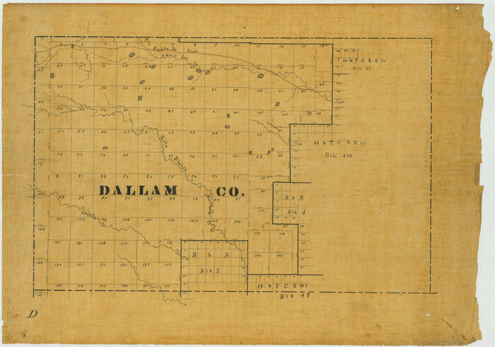 1768, [Map of Surveys in Dallam, Texas], General Map Collection